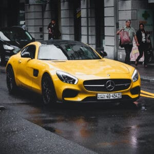 Mercedes-Benz AMG GT 2-door coupe yellow